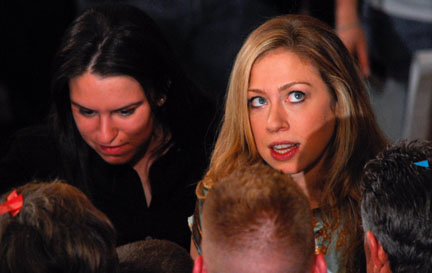 chelsea clinton close up