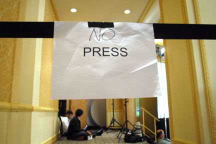 no press sign