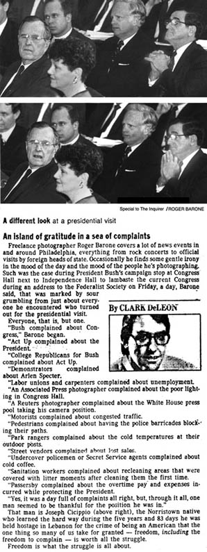 photographer roger barone featured in philadelphia inquirer column