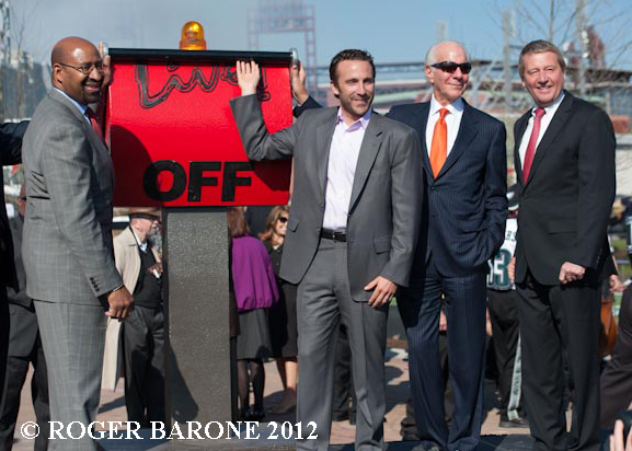 Xfinity Live Complex dedication with Ed Snider photo by roger barone